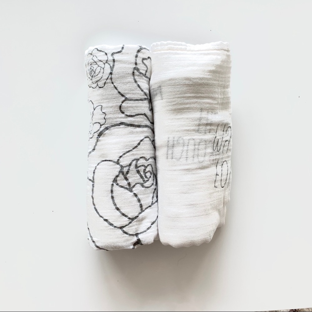 Milestone swaddle blanket set